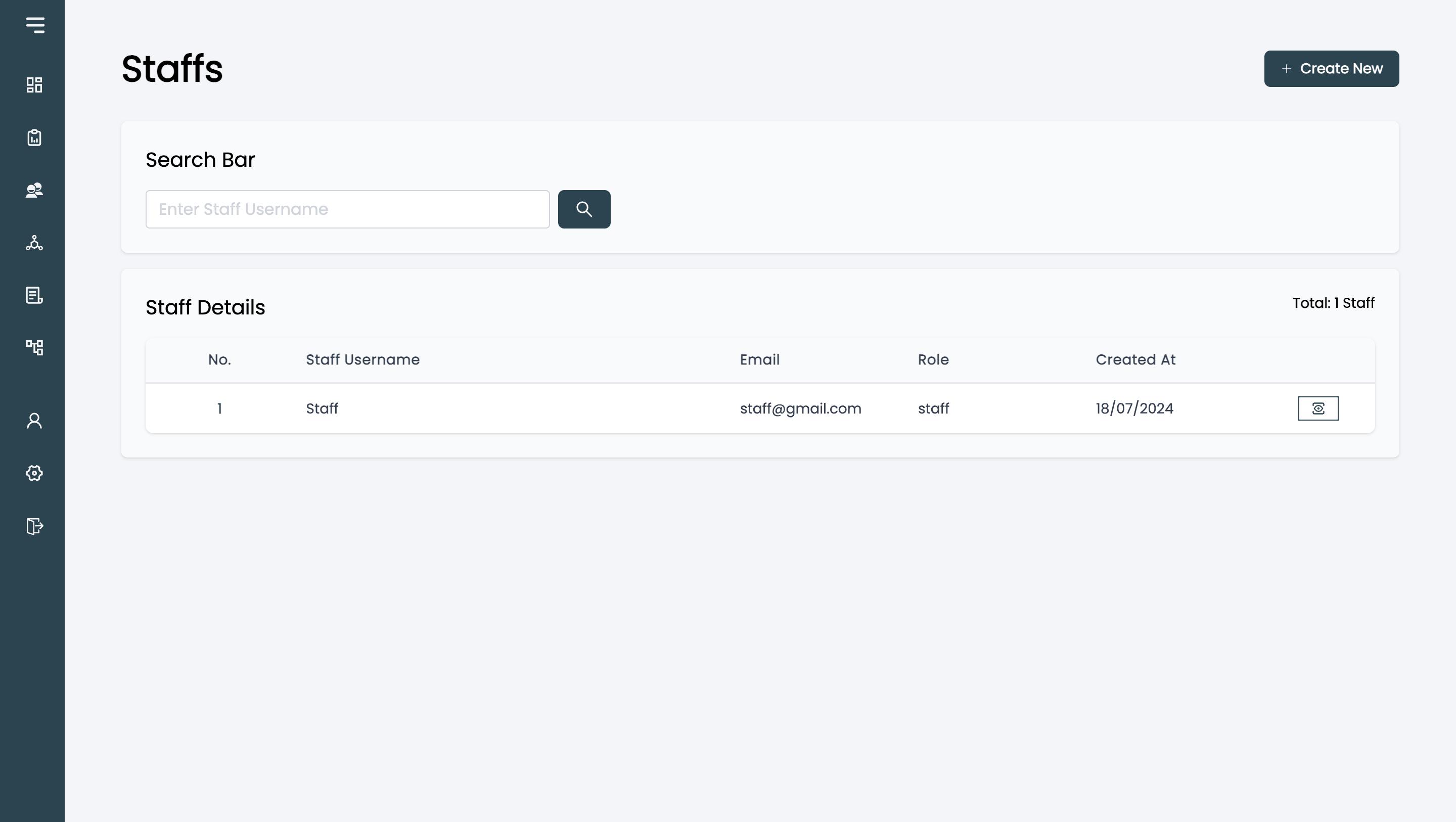 Account management page