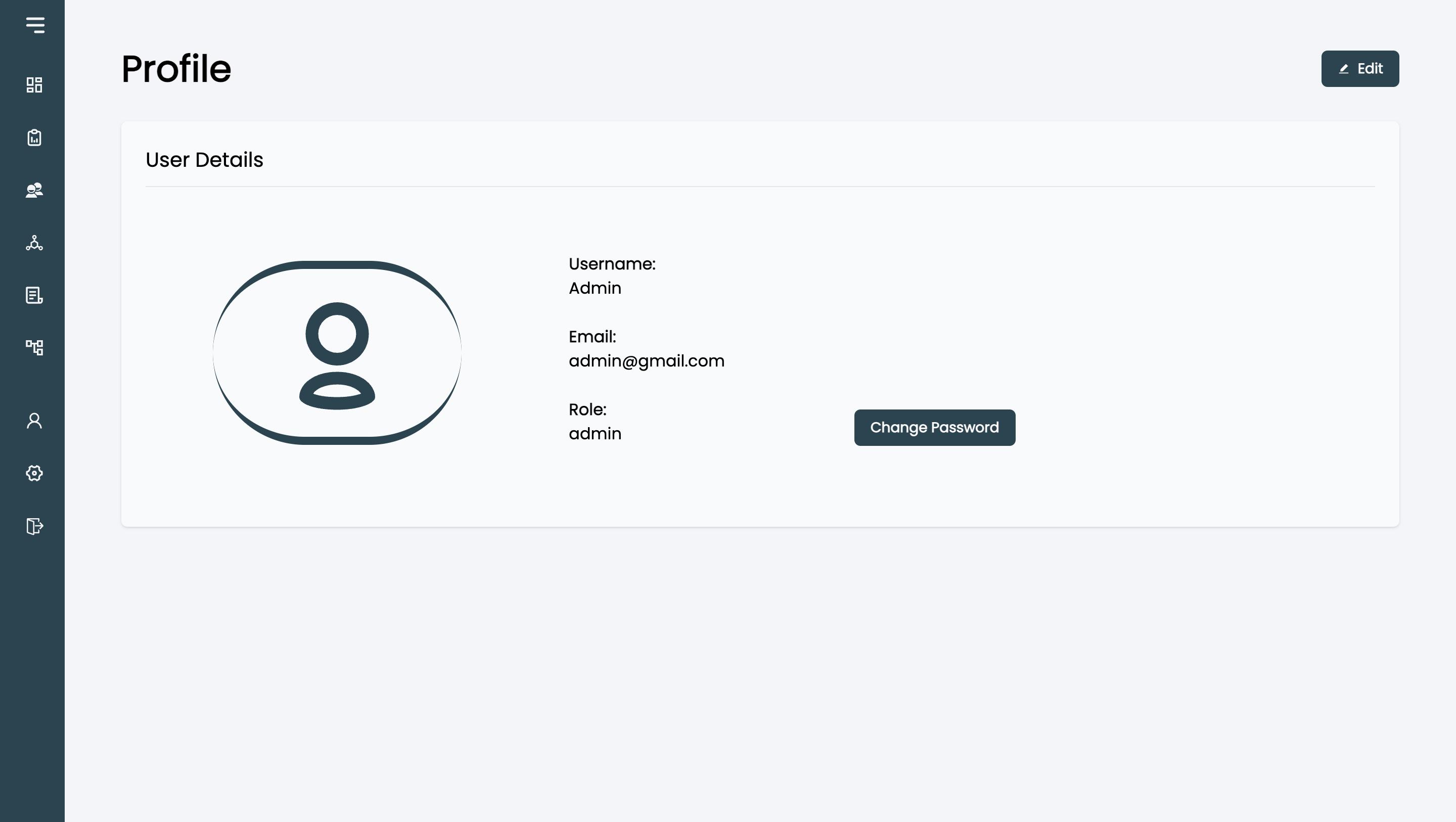 User profile page