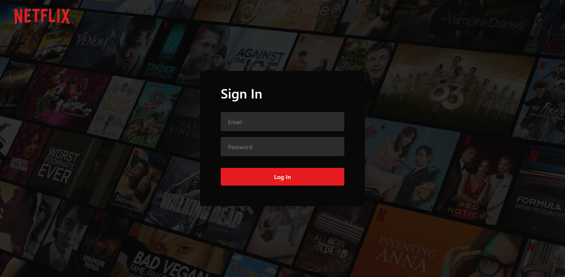Netflix CMS admin interface