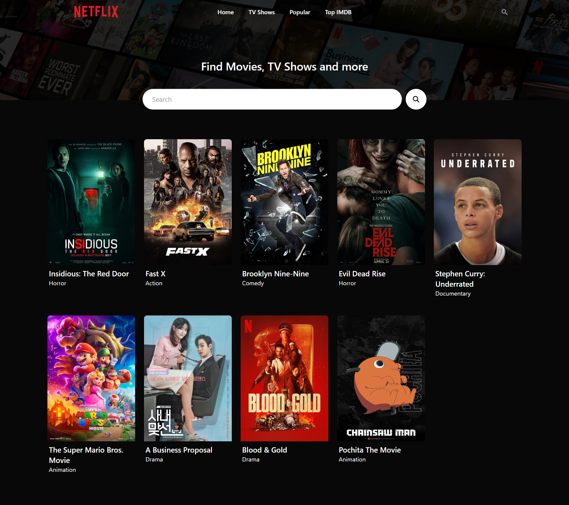 Netflix-inspired user client