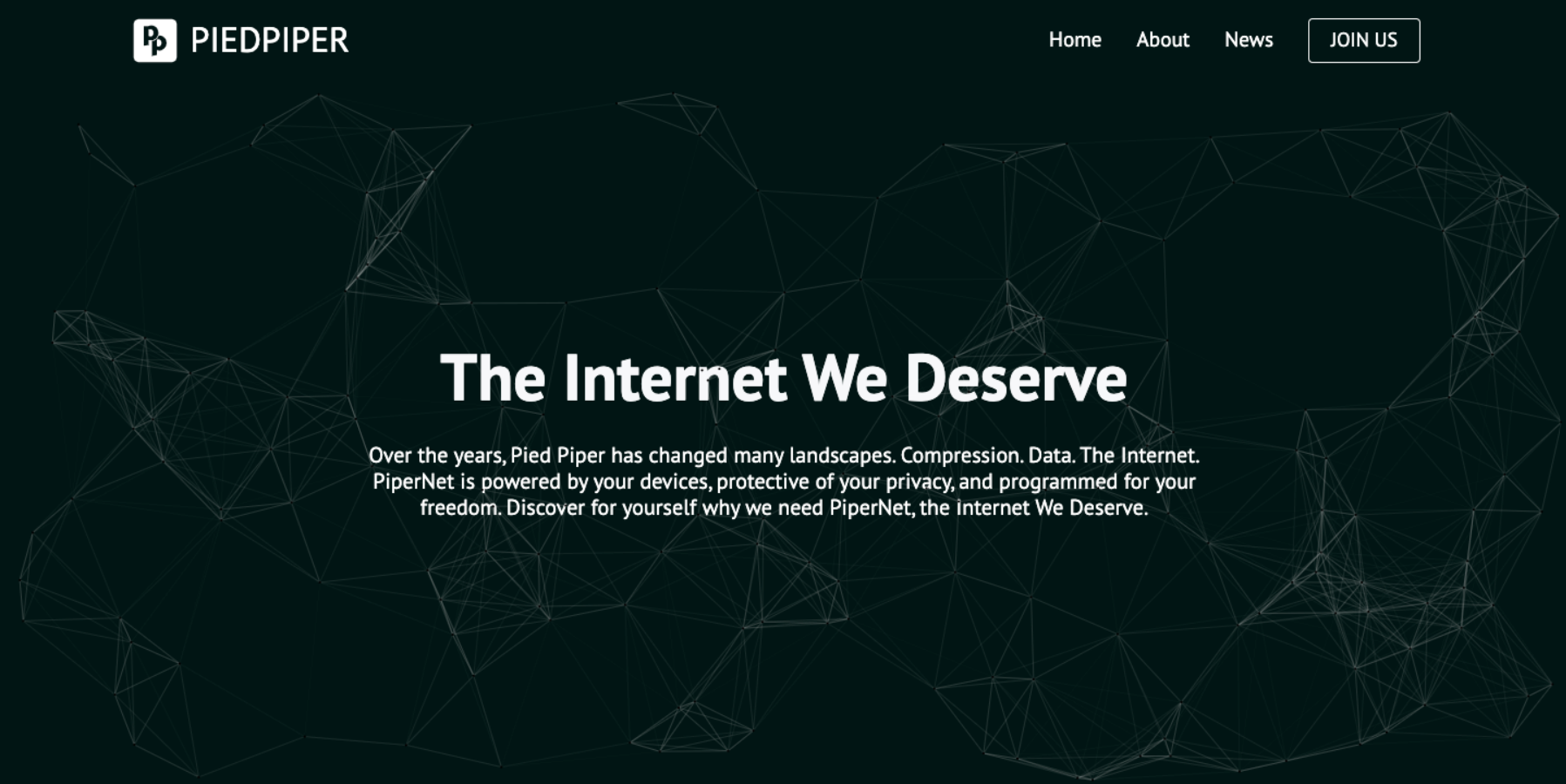 Pied Piper website recreation