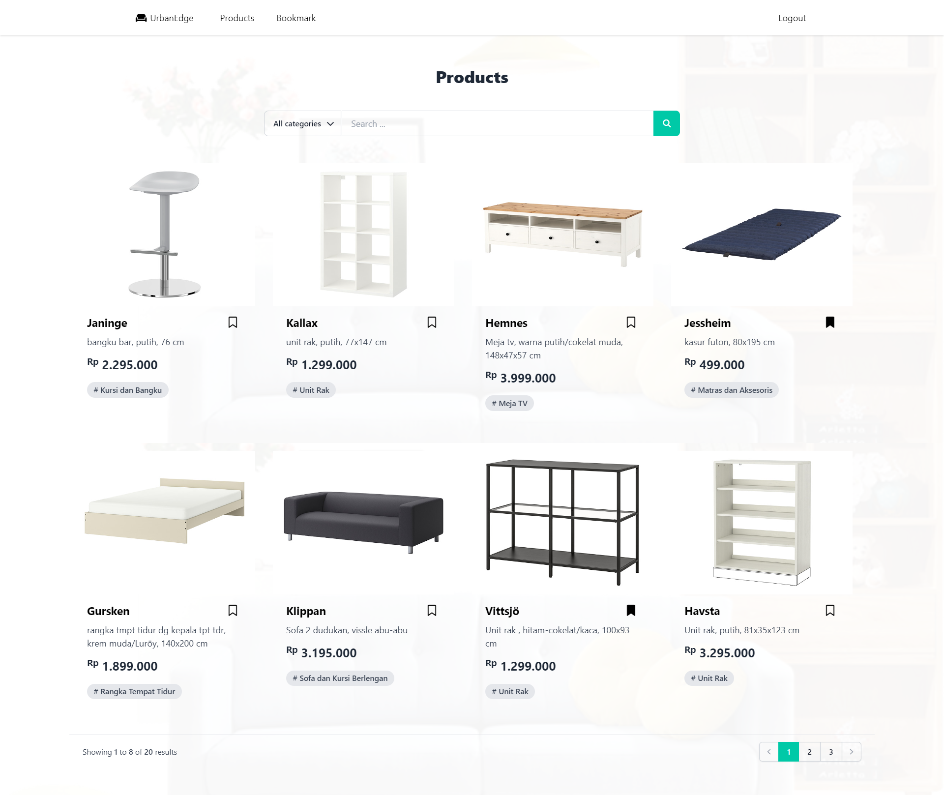 Urban Edge furniture catalogue