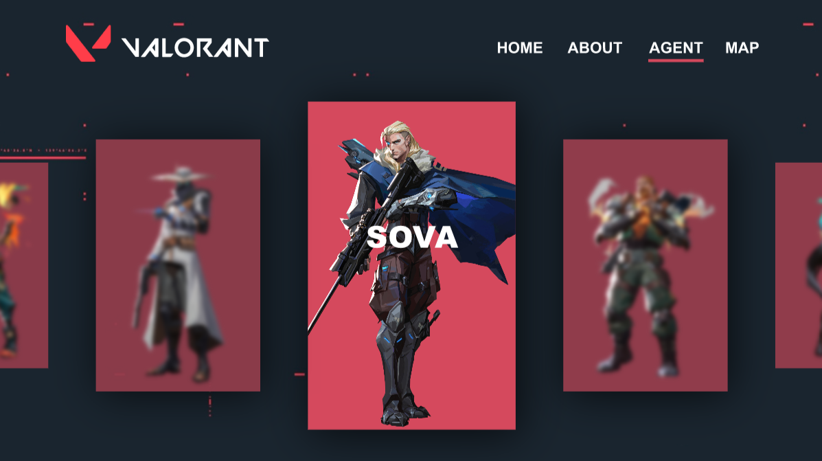 Valorant website UI design