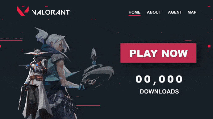 Valorant website UI design