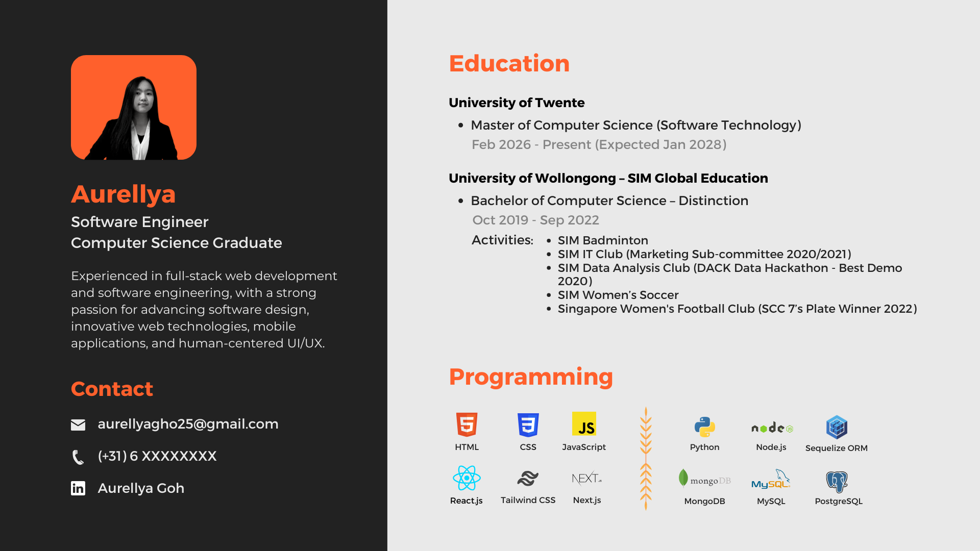 Resume slide 2